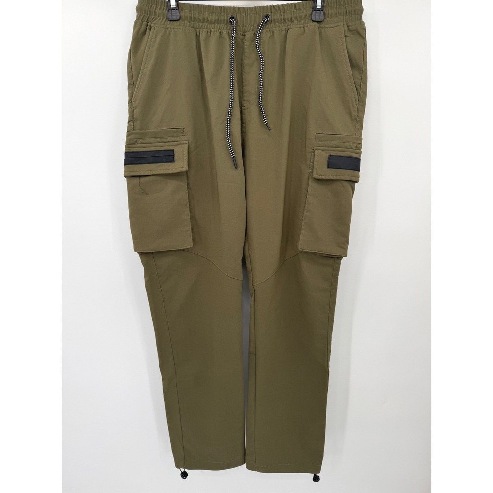 Public Supply NYC Cargo Pants Men XL Olive Green Techwear Waterproof Zipper XL